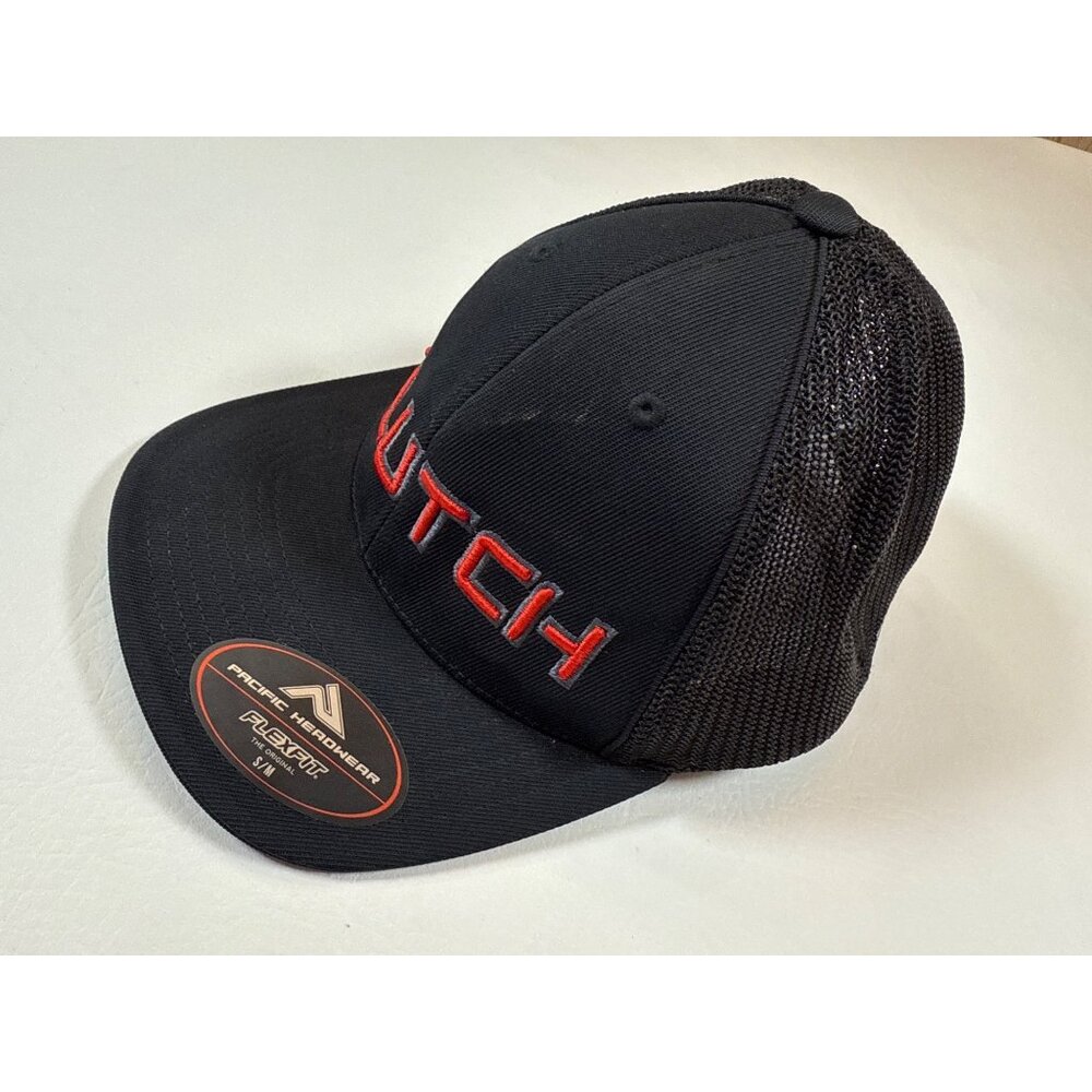NWT Klutch Pacific Headwear Flexfit Mesh Hat Pro Model Black S/M 6 7/8 - 7 3/8 - Picture 2 of 6